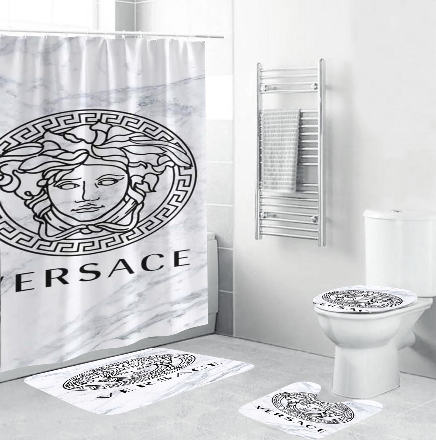 Gianni versace white hypebeast bath mat home decor bathroom sets luxury fashion brand Bathroom Set