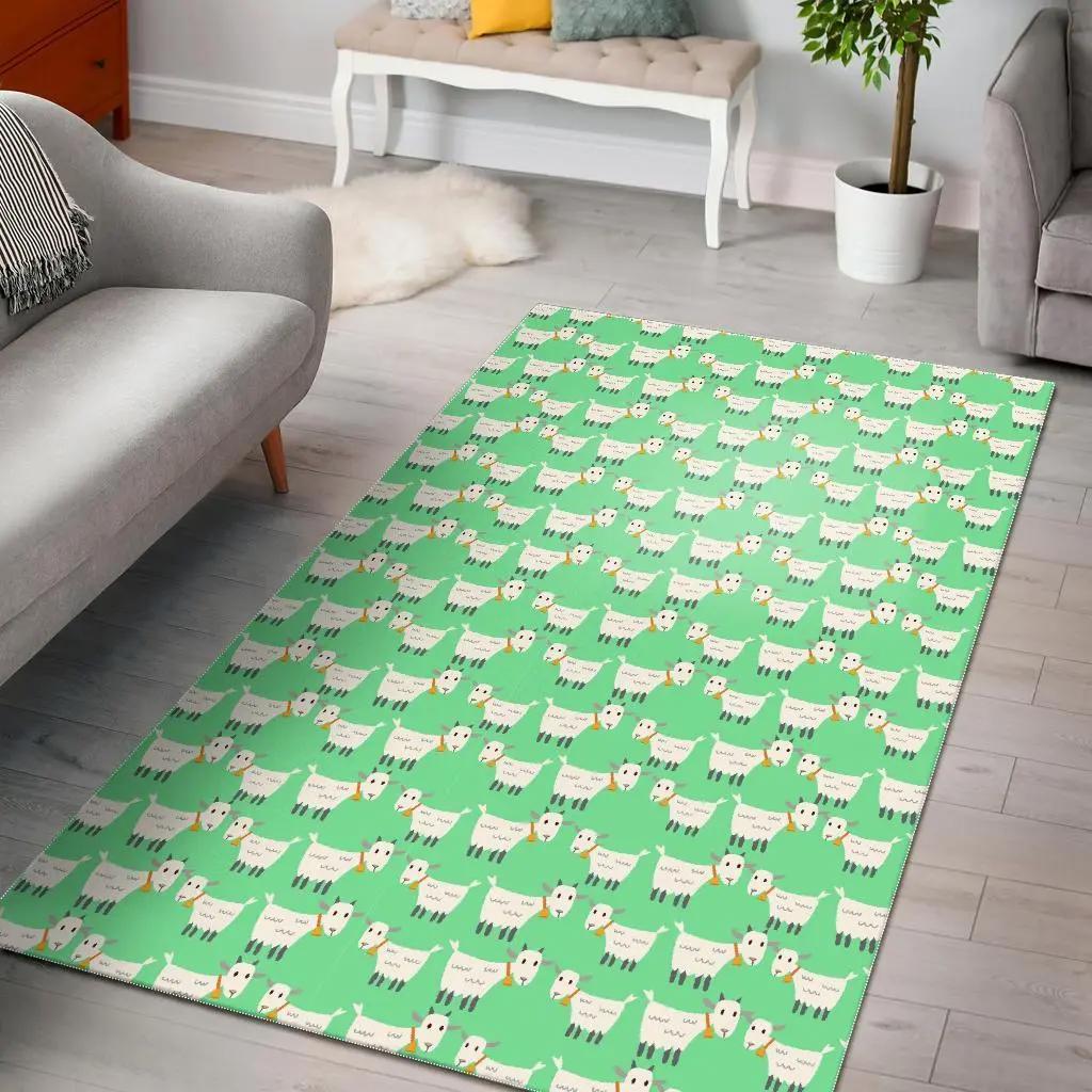 Goat pattern – animal pattern area rug living room rug home decor 191007 Rectangle Rug