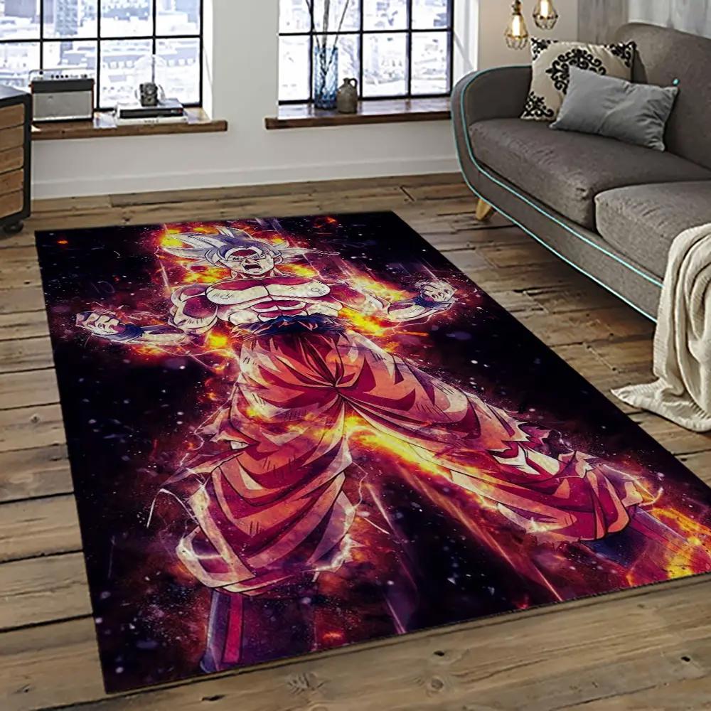 Goku characters cartoon movie carpet rectangle area rug for living room bedroom decor gku11 Rectangle Rug