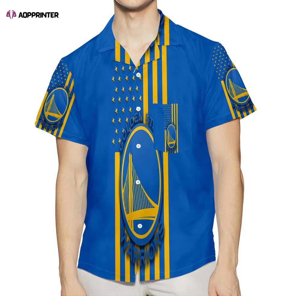 Golden state warriors emblem flag2 3d all over print hawaiian shirt – men s & women s gift with pocket Hawaii Shirt