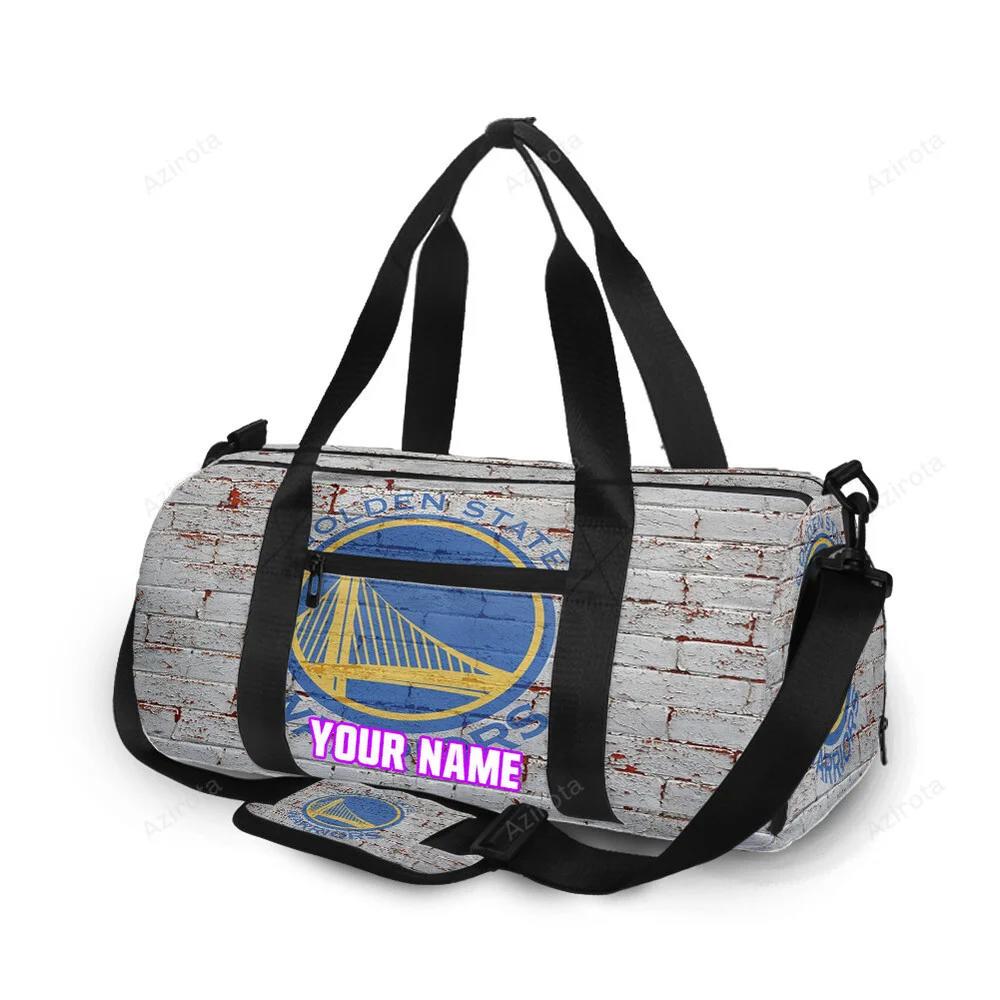 Golden state warriors emblem on the wall2 personalized name travel bag gym bag 593 Travel Bag