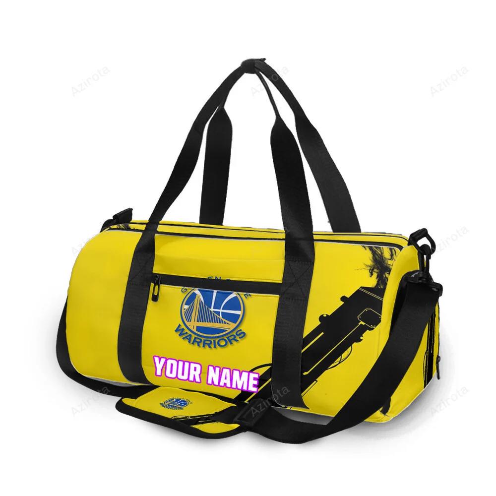 Golden state warriors emblem texture11 personalized name travel bag gym bag 308 Travel Bag