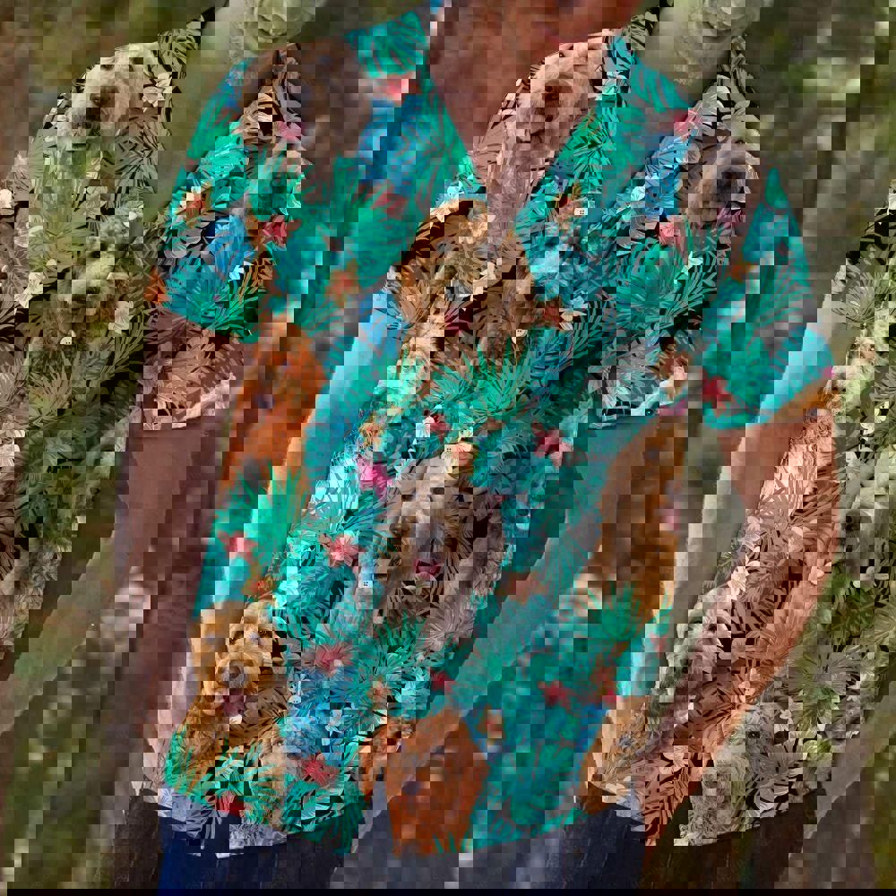 Goldendoodle tropical multicolor hawaiian shirt Hawaii Shirt Shorts & Flip Flops