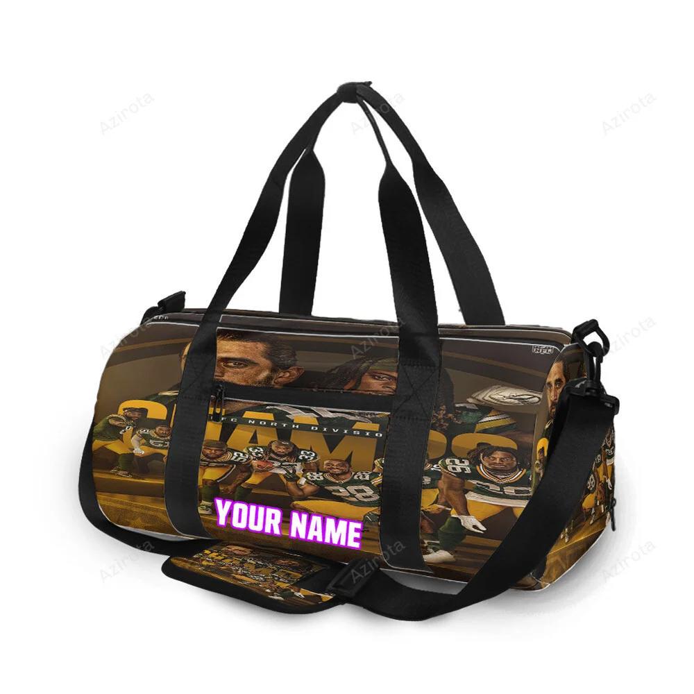 Green bay packers player team v7 personalized name travel bag gym bag 595 Travel Bag