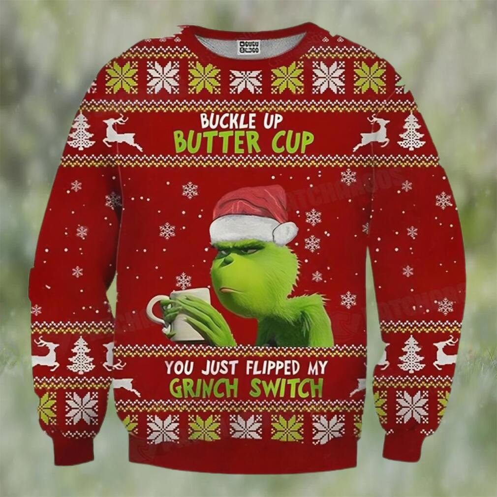 Grinch switch butter cup ugly christmas sweater funny gift Christmas Ugly Sweater