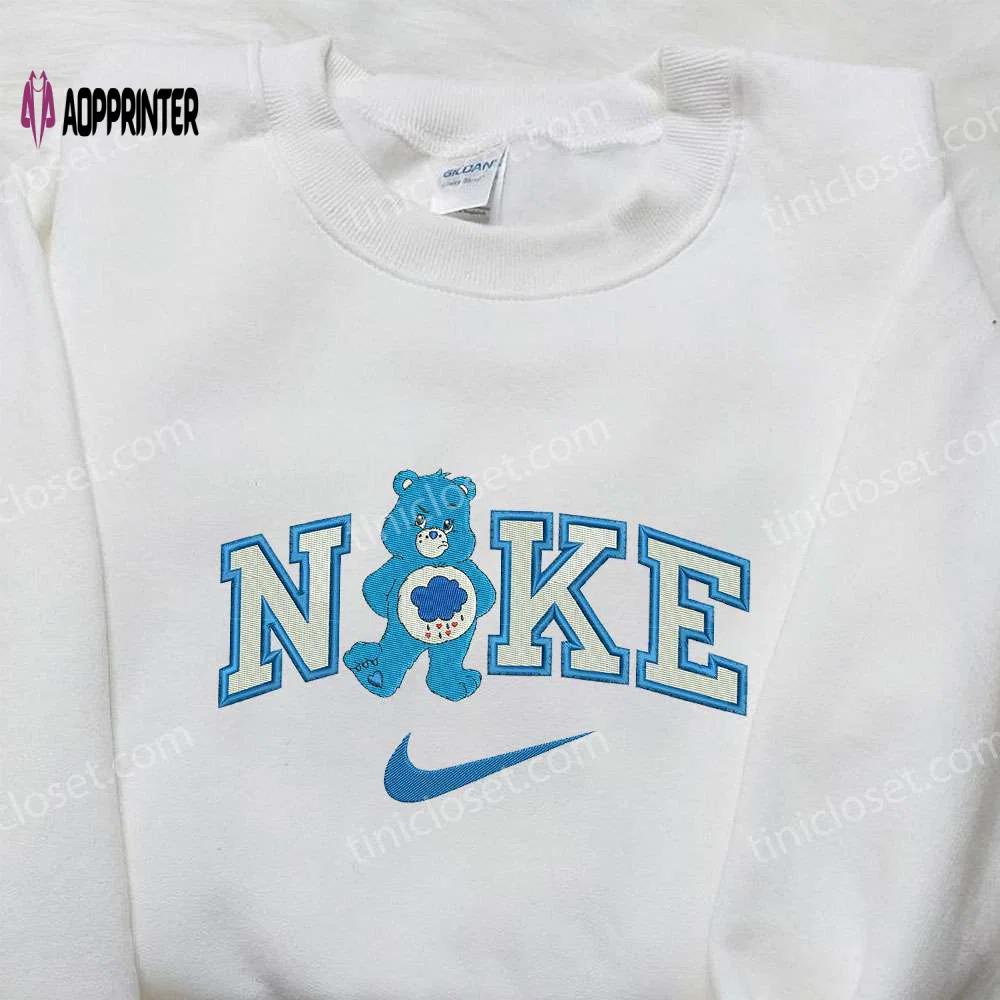 Grumpy bear x nike embroidered shirt: care bears movie-inspired nike tee Embroidered Shirt