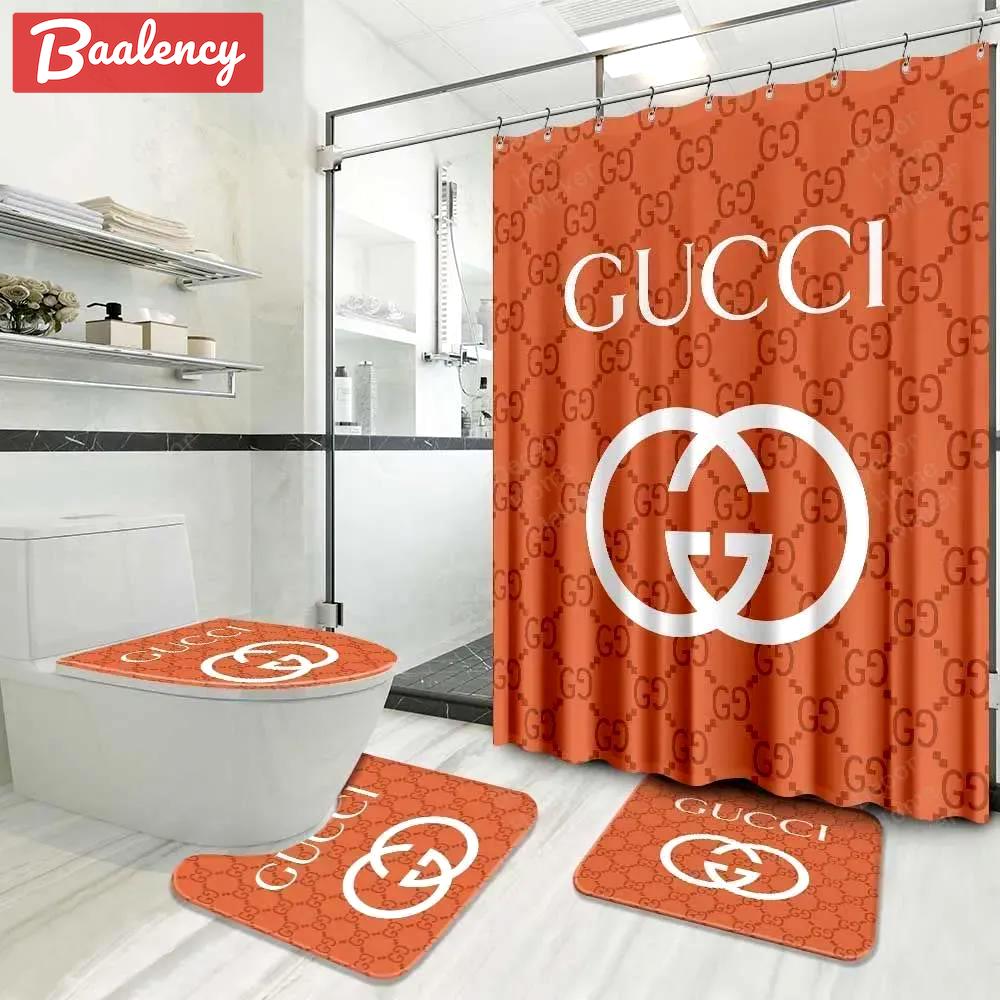 Gucci bathroom set hypebeast luxury fashion brand home decor bath mat Bathroom Set