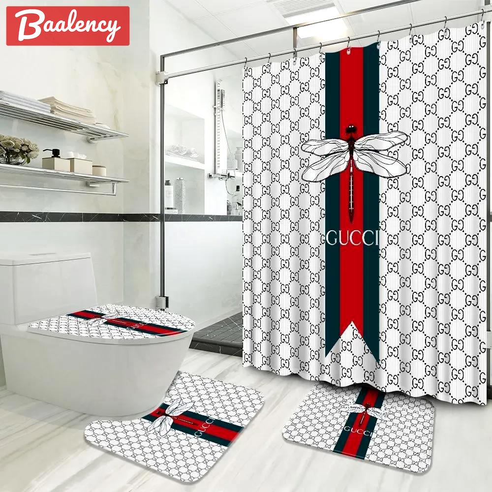 Gucci bathroom sets luxury fashion brand home decor bath mat hypebeast Bathroom Set