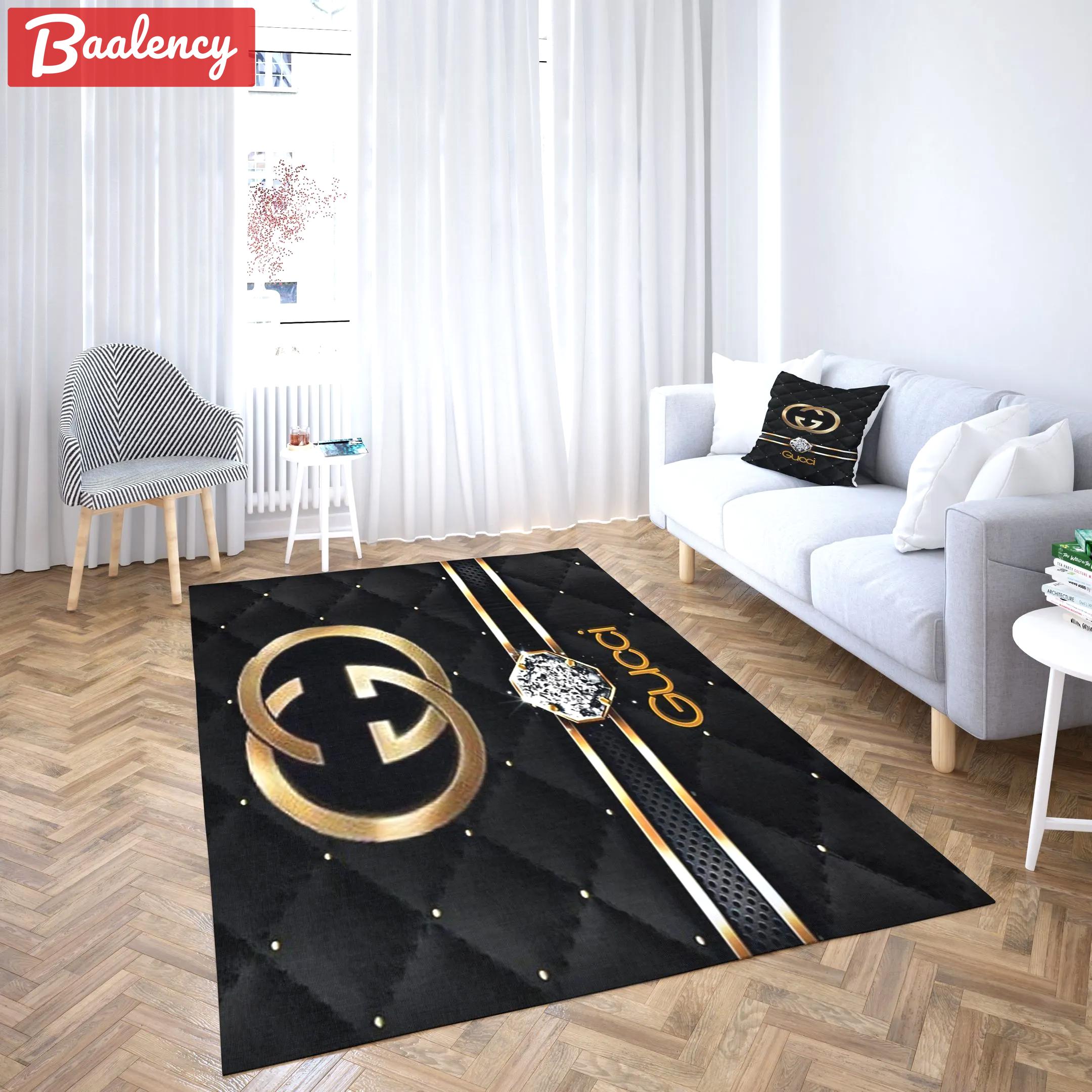 Gucci diamond logo type 294. Upgrade Your Living Room with Luxury Home Decor: Area Carpets, Floor Decor, Door Mats, and Hot Gift Items with style a High-End Fashion Brand Rectangle Rug