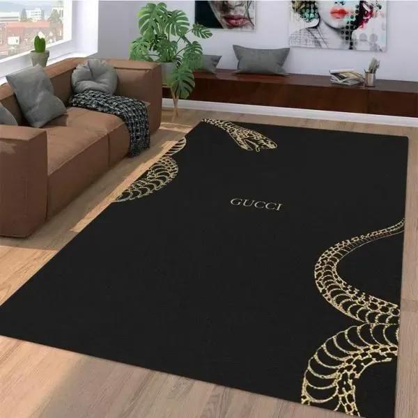 Gucci limited edition logo type 1064. Upgrade Your Living Room with Luxury Home Decor: Area Carpets, Floor Decor, Door Mats, and Hot Gift Items with style a High-End Fashion Brand Rectangle Rug
