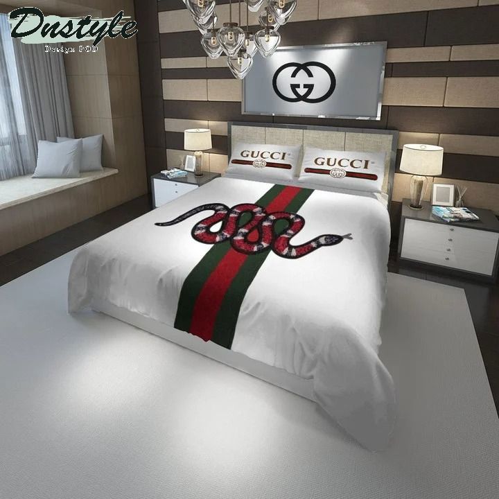 Gucci logo type 2064 Bedding Sets bedclothes sheets duvet hyperbeast Bedroom luxury ideas blankets covers bed linen bedspread premium fashion brand home decor