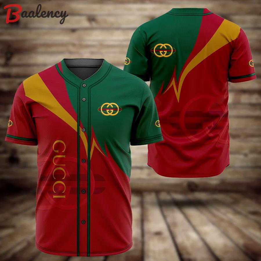 Gucci red baseball jersey shirt luxury clothing clothes sport for men women hot 2023 Baseball Jersey Shirt