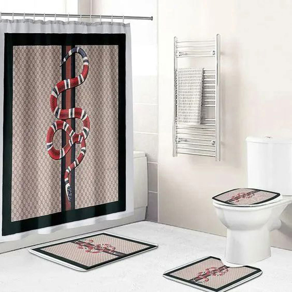 Gucci snake home decor luxury fashion brand hypebeast bathroom sets bath mat Bathroom Set