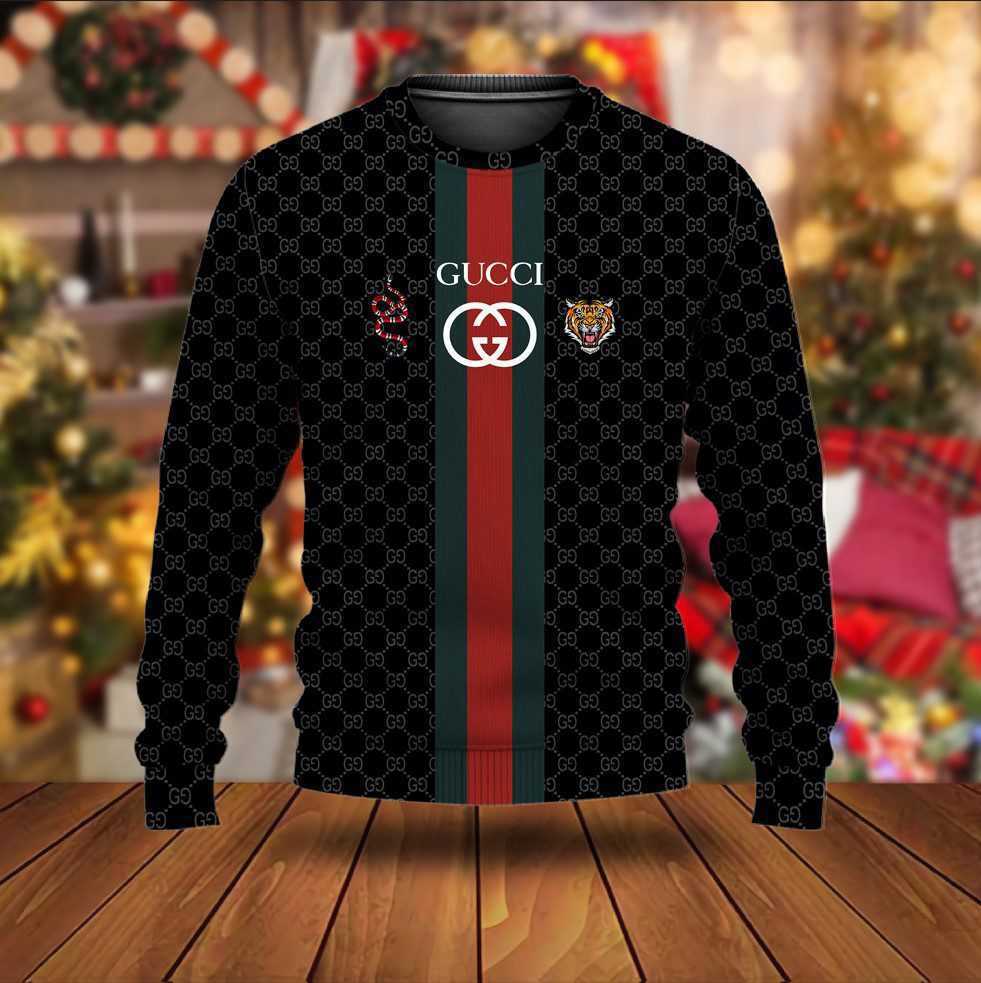 Gucci tiger & snake luxury ugly christmas sweater ucs1015 Christmas Ugly Sweater