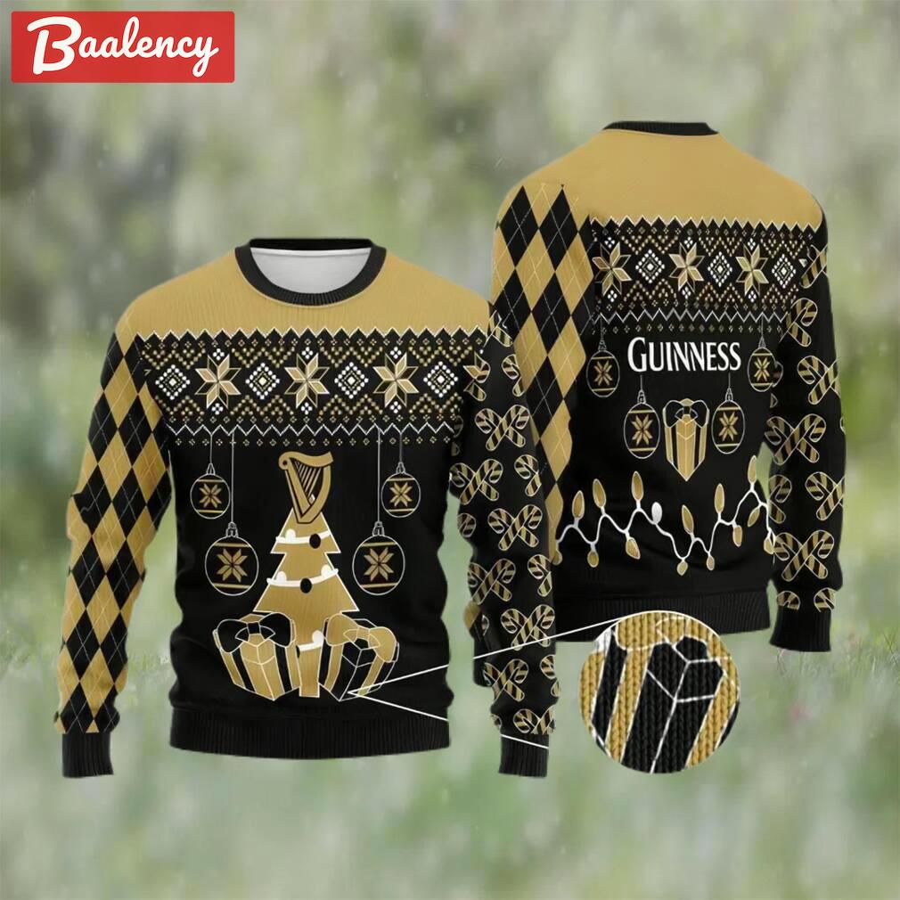 Guinness beer ugly christmas sweater, faux wool sweater, gifts for beer lovers, international beer day, best christmas gifts for 2022 ? prinvity Christmas Ugly Sweater