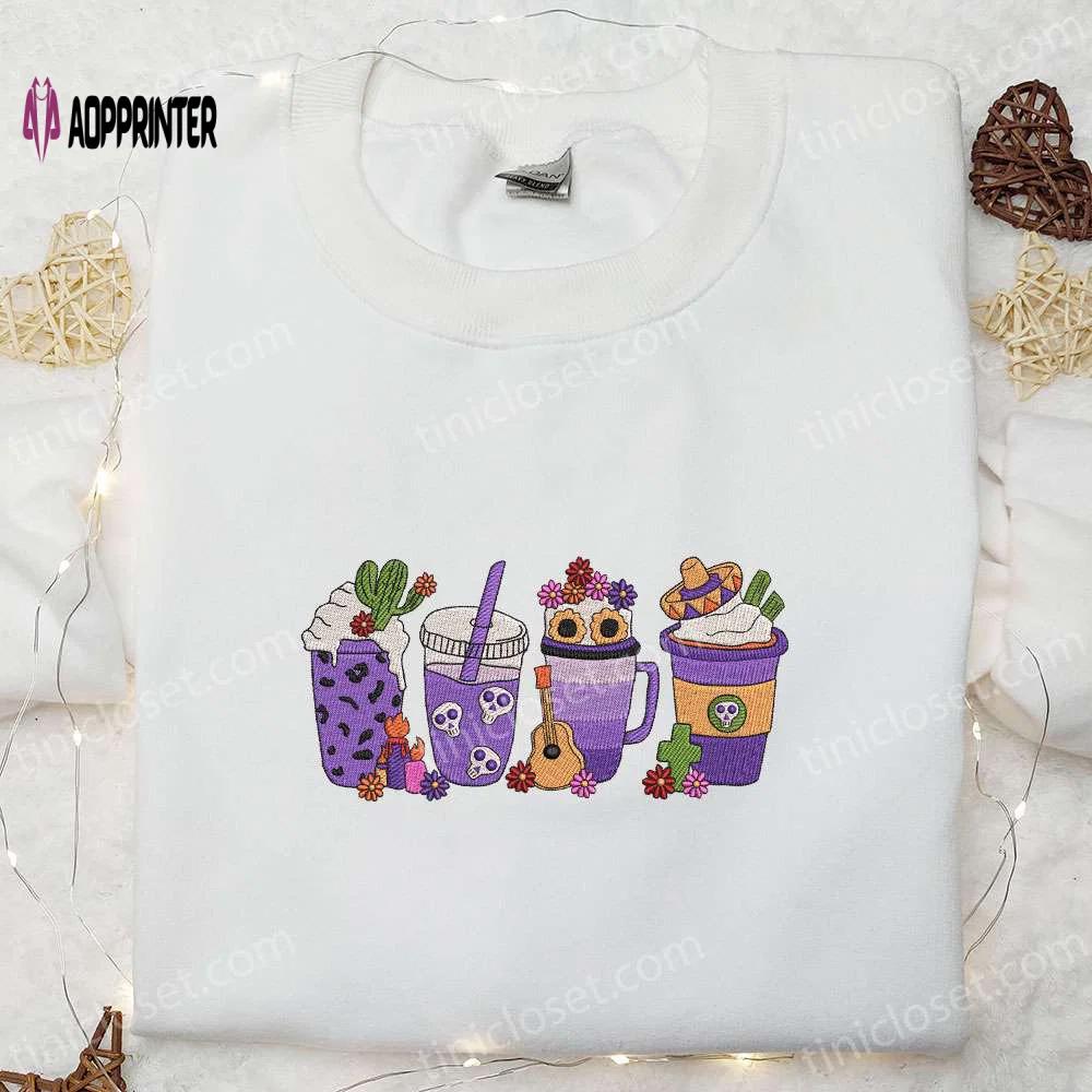 Halloween coffee sweatshirt & hoodie: best embroidered gifts for family Embroidered Shirt