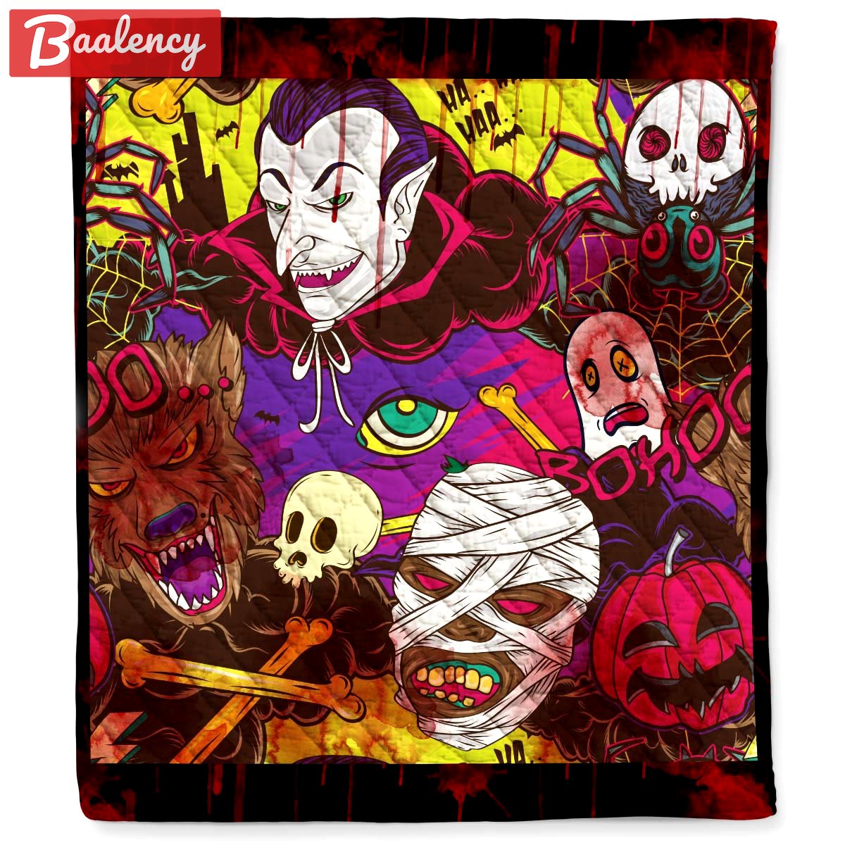 Halloween decorations halloween dracula monsters quilt blanket Quilt Blanket