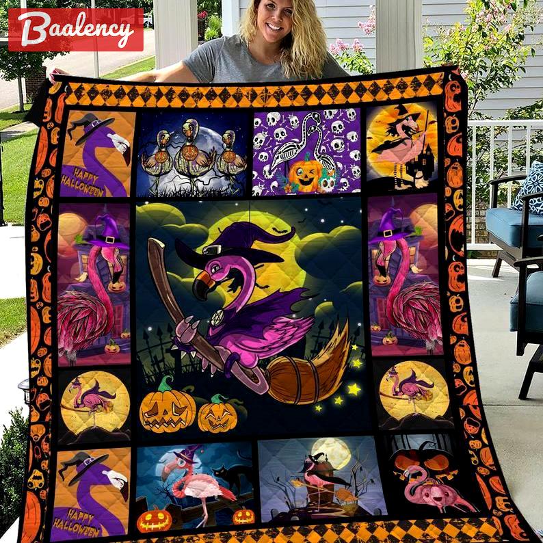 Halloween decorations halloween flamingo fleece blanket – quilt blanket fleece blanket, blanket sofa bed, 3d blanket Quilt Blanket