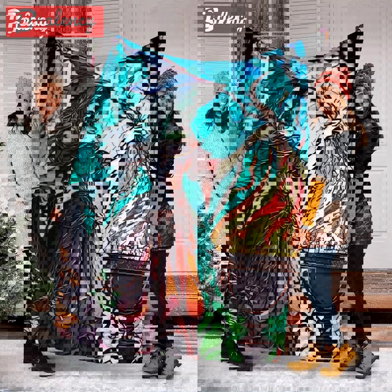 Halloween decorations halloween witch blanket, halloween movies blanket day of the dead blanket soft, creepy halloween blanket, cozy blanket for all seasons Quilt Blanket