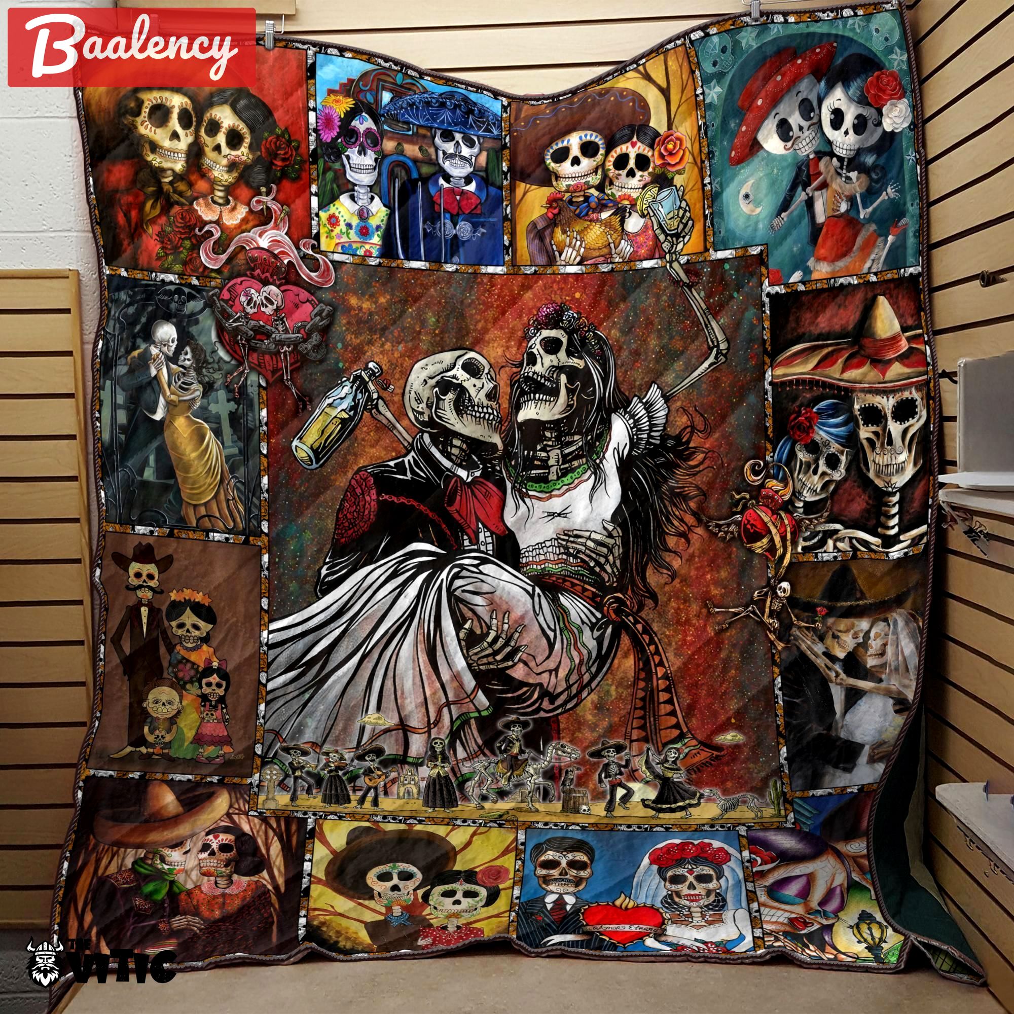 Halloween decorations thevitic™ halloween skull quilt blanket 04680 Quilt Blanket