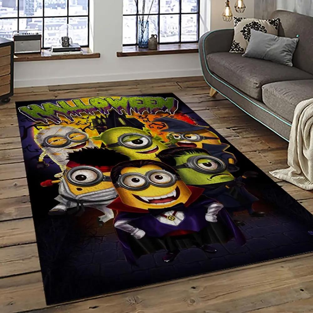 Halloween style pumpkin autumn retangle carpet area rug home decor halloween gift hal24 Rectangle Rug
