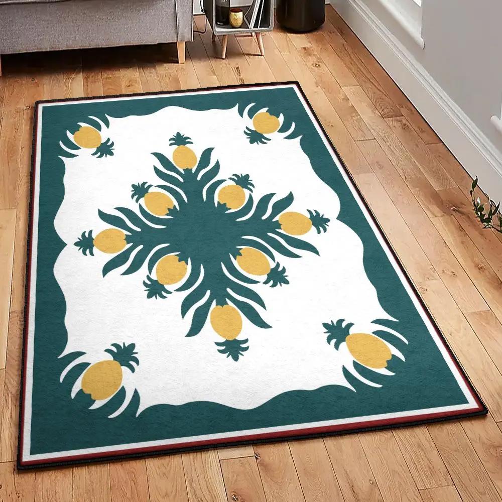 Hawaii cool rugs, hawaiian pineapple rug Rectangle Rug