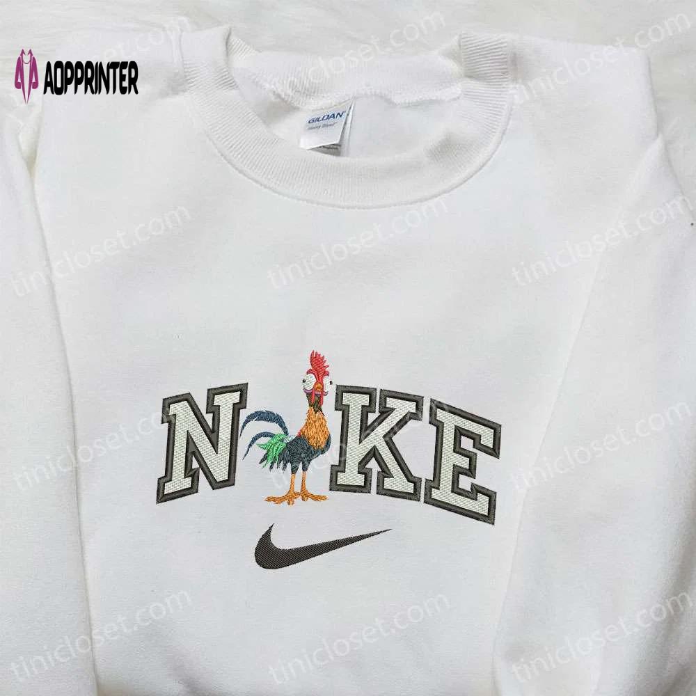 Hei hei x nike cartoon embroidered tshirt disney rooster shirt nike inspired tee Embroidered Shirt