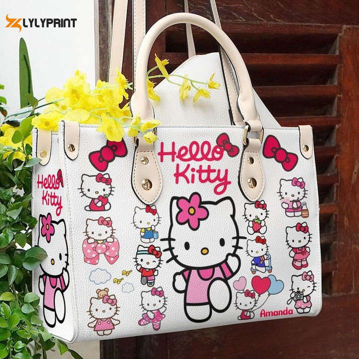 Hello kitty leather hand bag gift for women’s day: stylish women s day ch gift – limited edition 3702 Women Leather Hand Bag