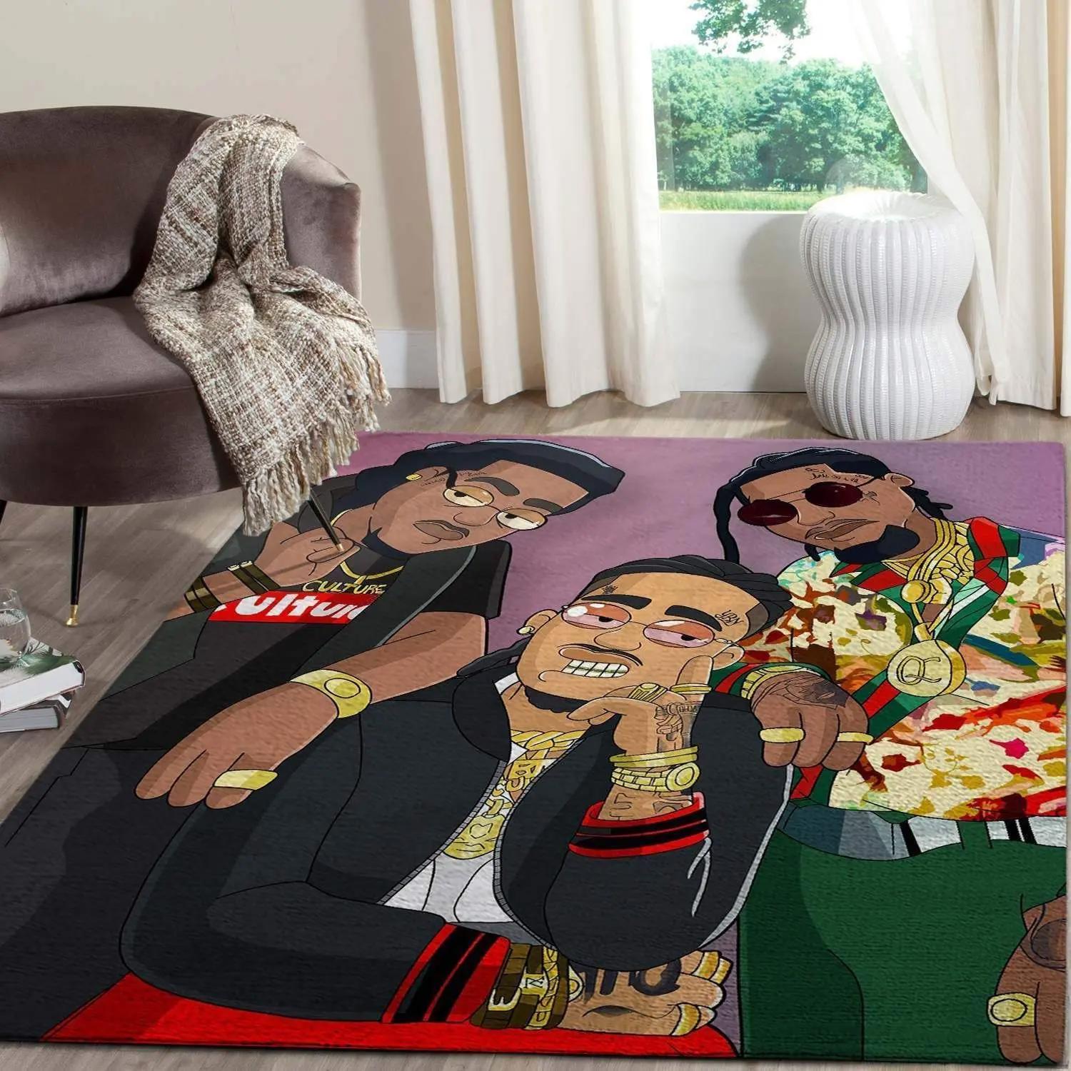 Hip hop and rapper area rugs living room carpet christmas gift rug regtangle carpet floor decor home decor Rectangle Rug