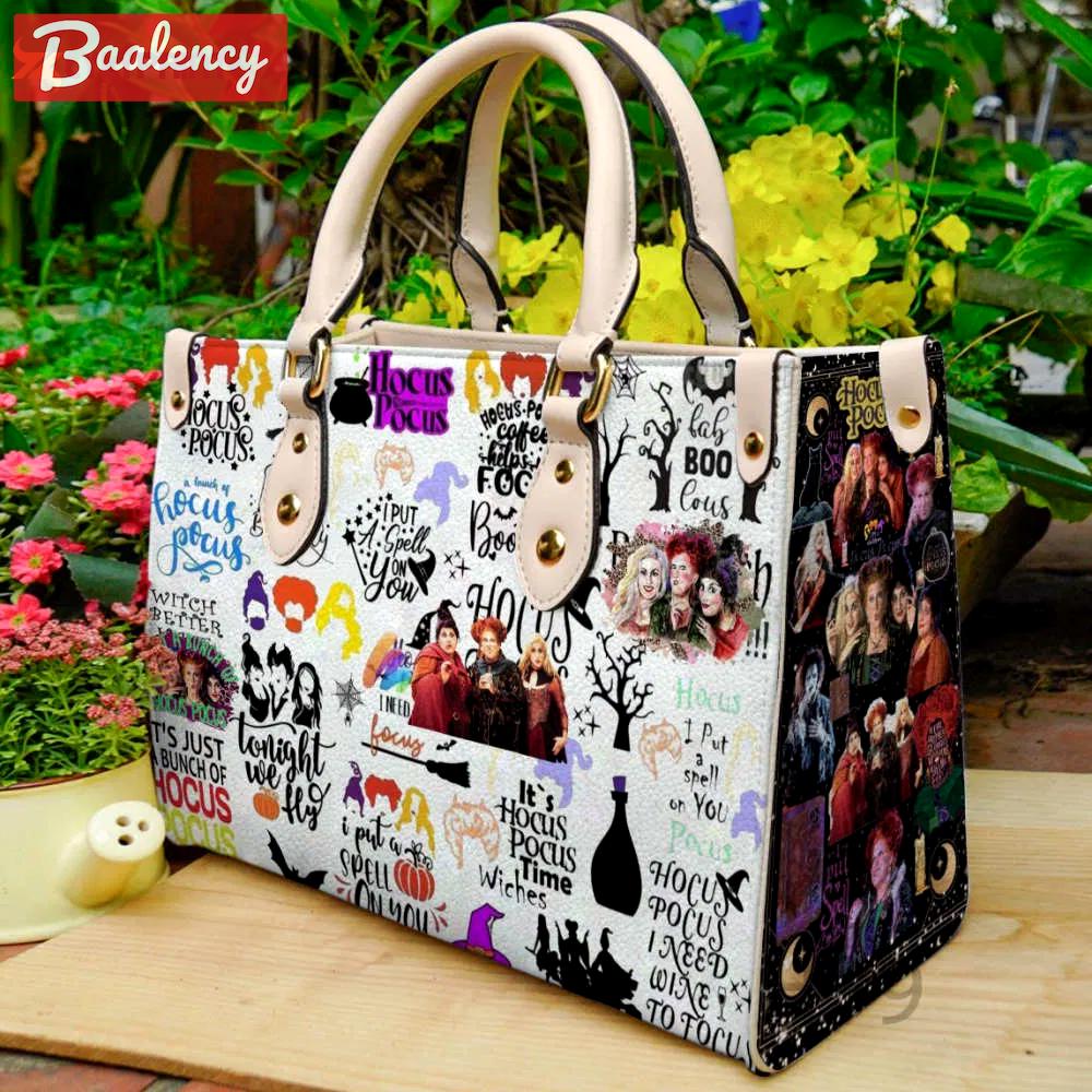 Hocus pocus leather handbag gift for women s 2835 Women Leather Hand Bag