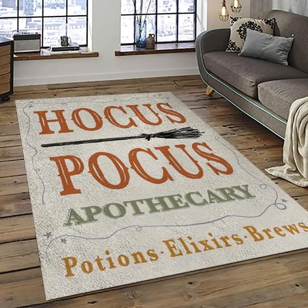 Hocus pocus supernatural comedy film movie carpet area rug home decor halloween gift best present for friends hps3 Rectangle Rug