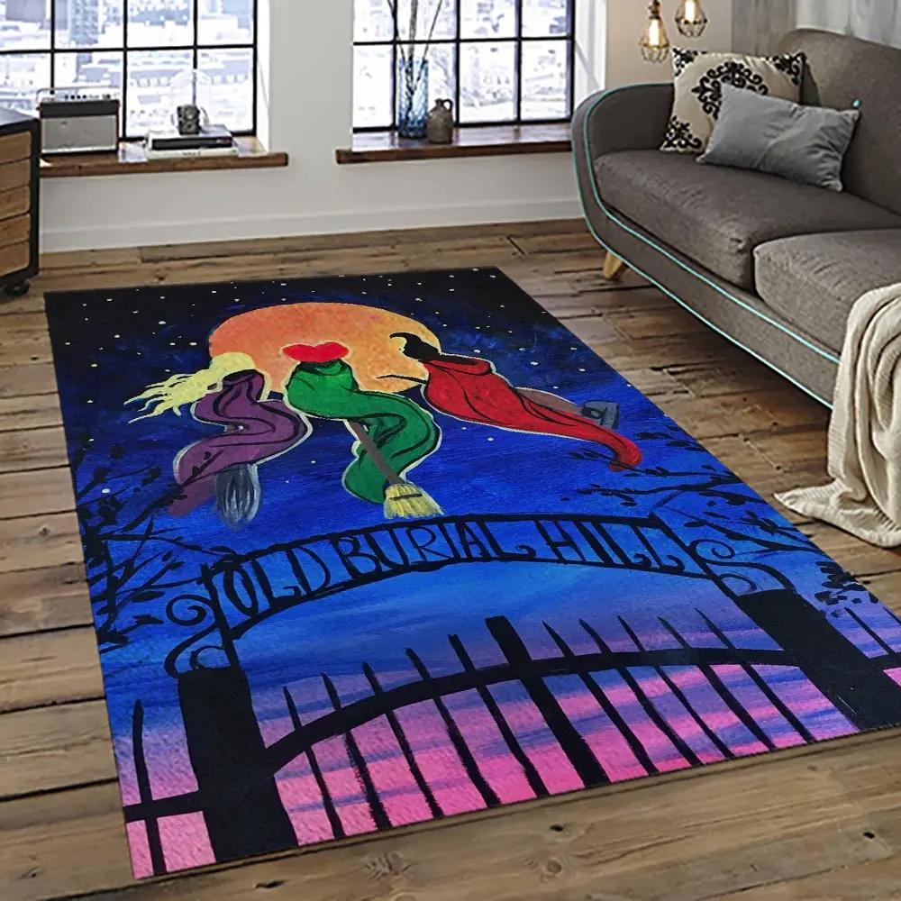 Hocus pocus supernatural comedy film movie carpet area rug home decor halloween gift best present for friends hps30 Rectangle Rug