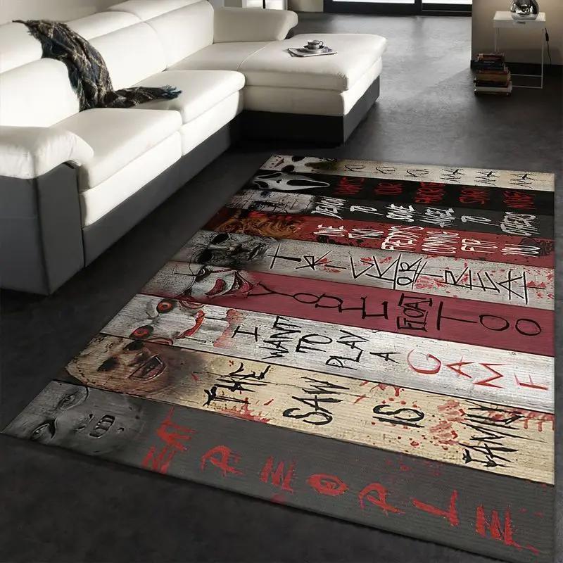 Horror movies area rug living room and bed room rug rug regtangle carpet floor decor home decor Rectangle Rug