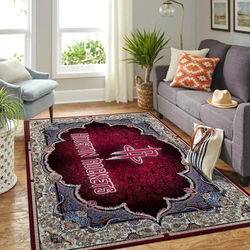 Houston rockets area rug nba carpet living room rugs rug regtangle carpet v3329 Rectangle Rug