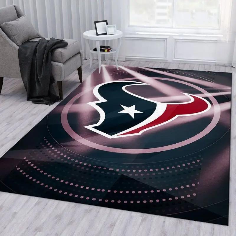 Houston texans nfl 14 area rug living room and bed room rug regtangle carpet Rectangle Rug