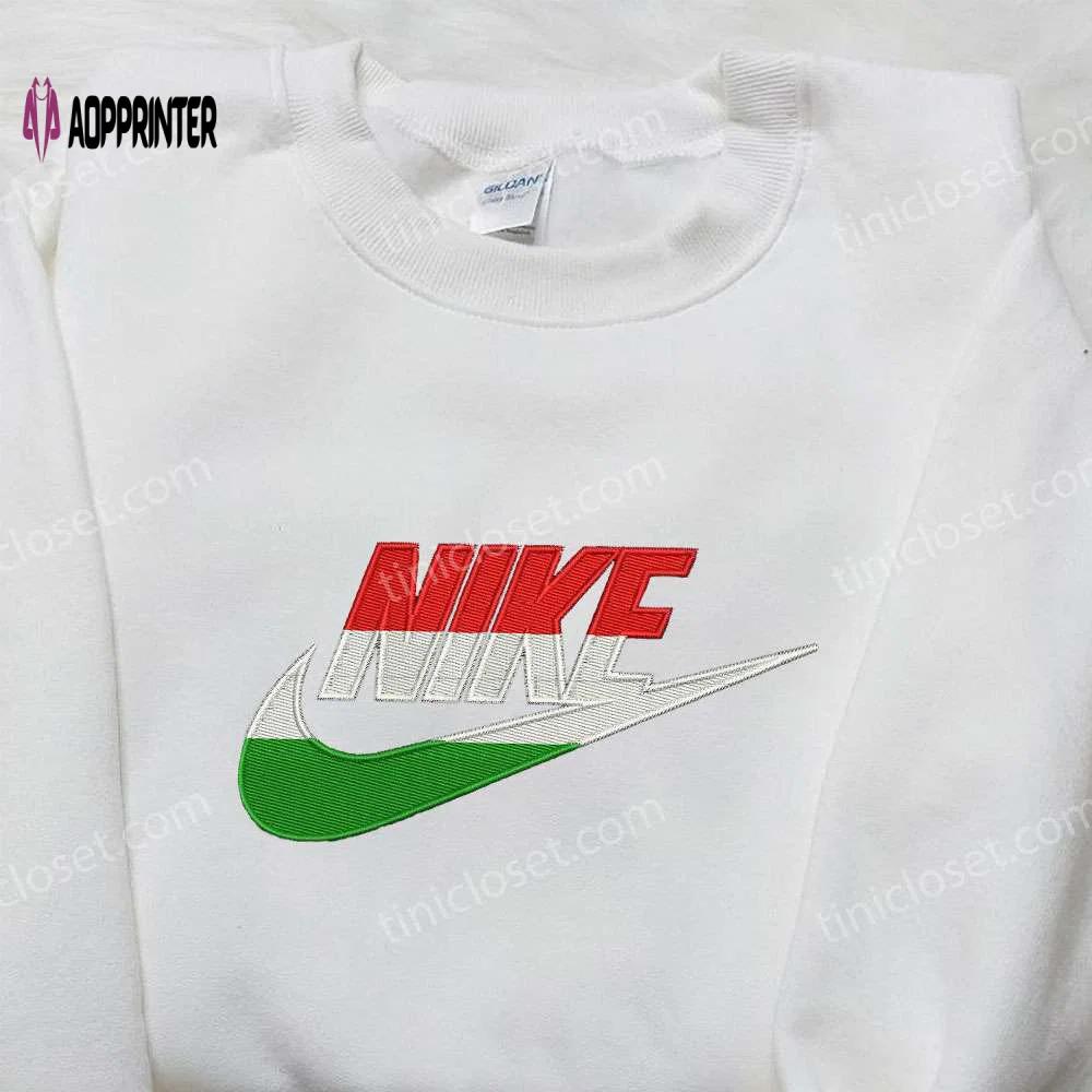 Hungarian flag embroidered nike shirt: perfect national day gift ideas Embroidered Shirt