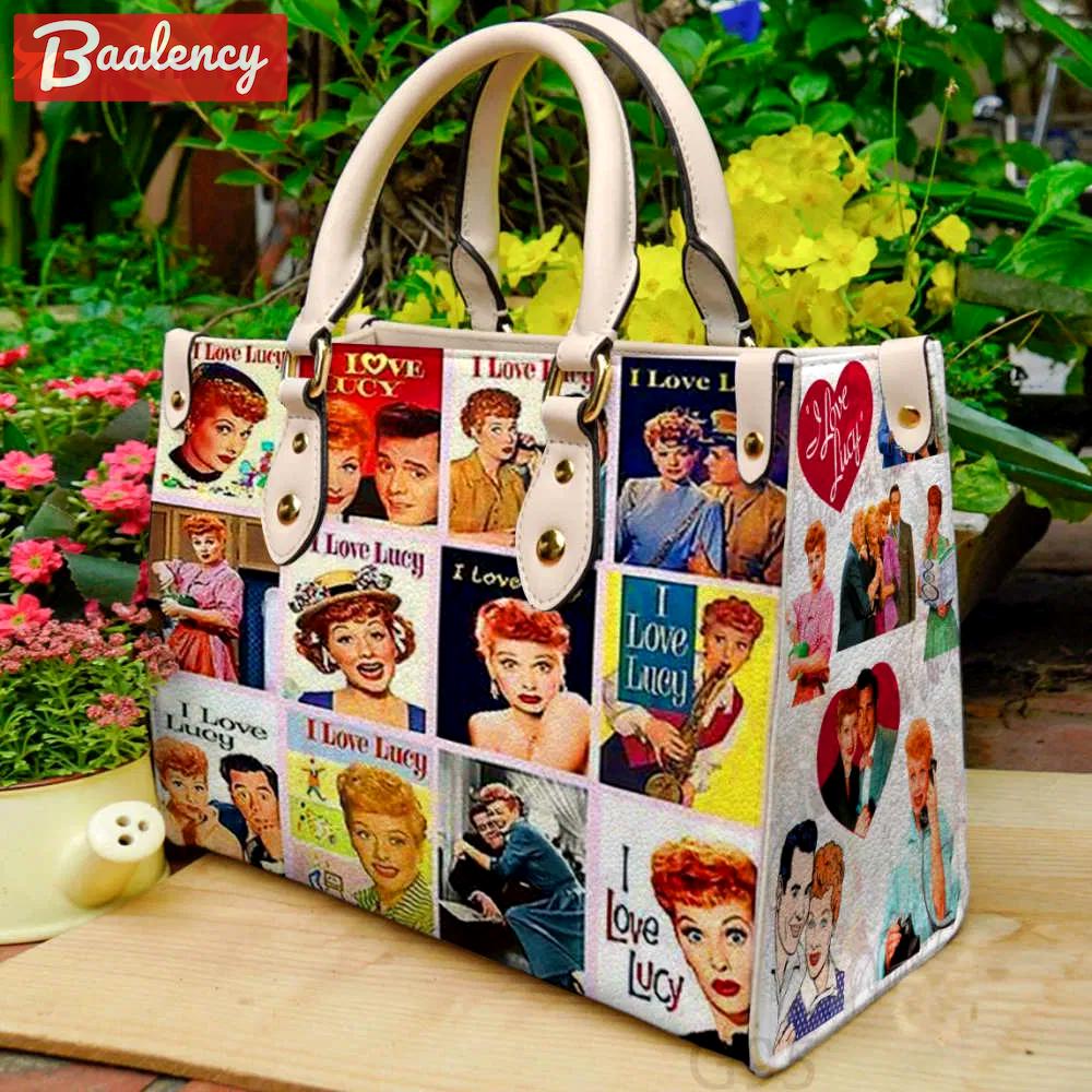 I love lucy leather handbag gift for women 2827 Women Leather Hand Bag