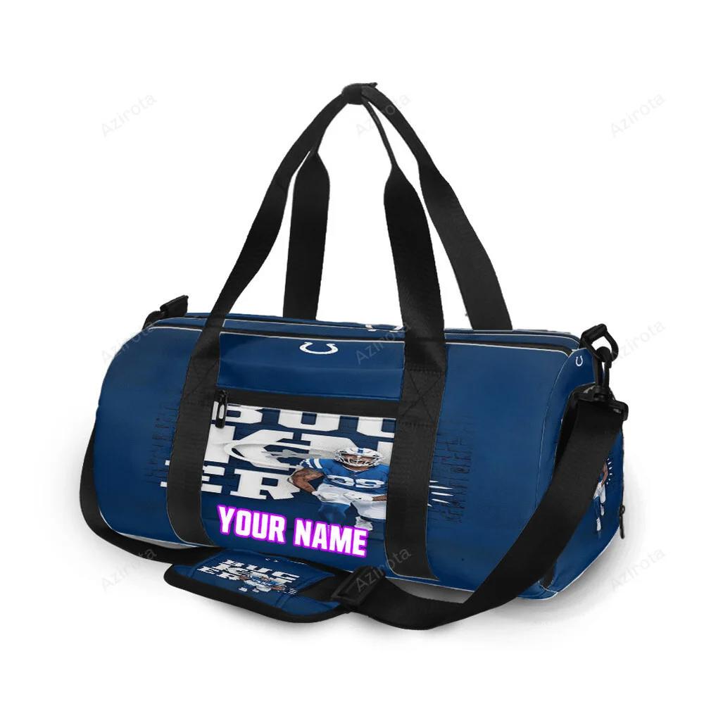 Indianapolis colts deforest buckner1 personalized name travel bag gym bag 166 Travel Bag