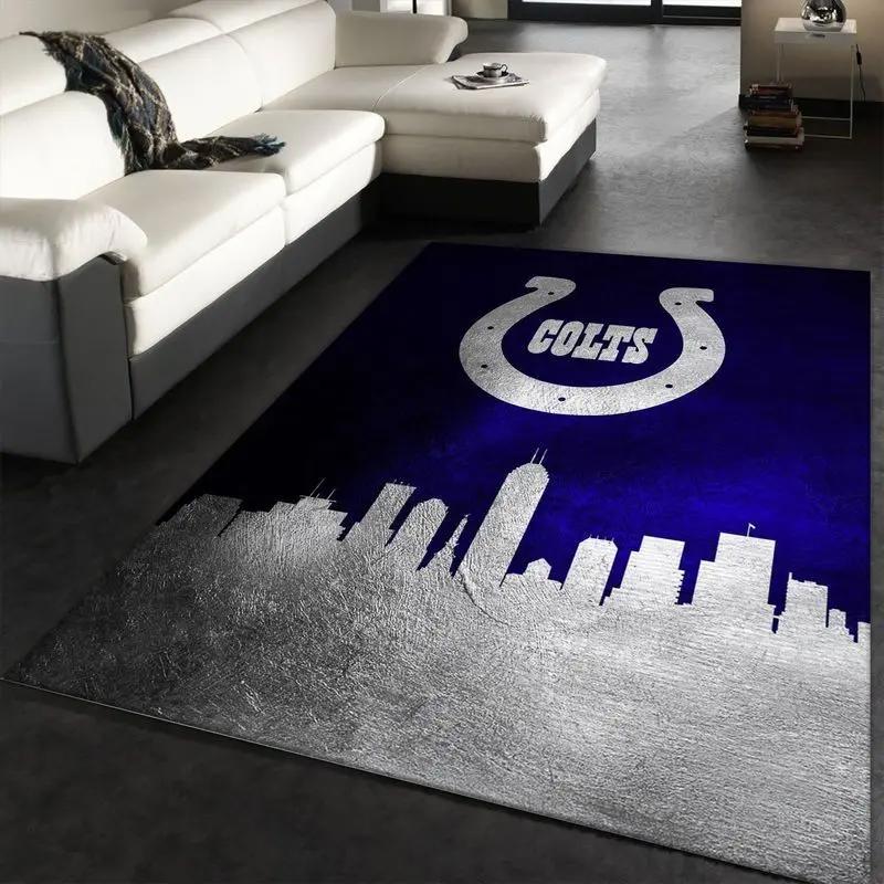 Indianapolis colts nfl 9 living room and bed room rug rug regtangle carpet Rectangle Rug
