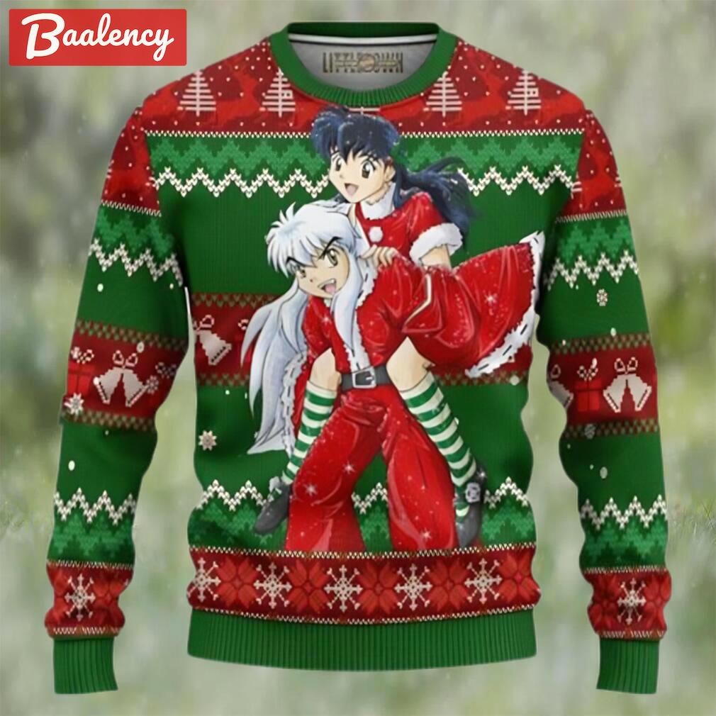 Inuyasha x kagome inuyasha anime ugly christmas sweater Christmas Ugly Sweater
