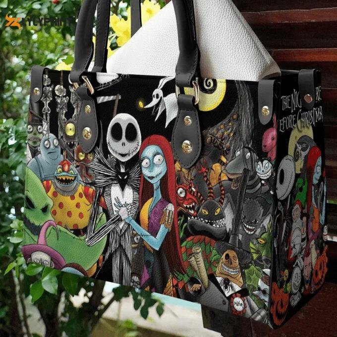 Jack skellington leather handbag gift for women 4658 Women Leather Hand Bag