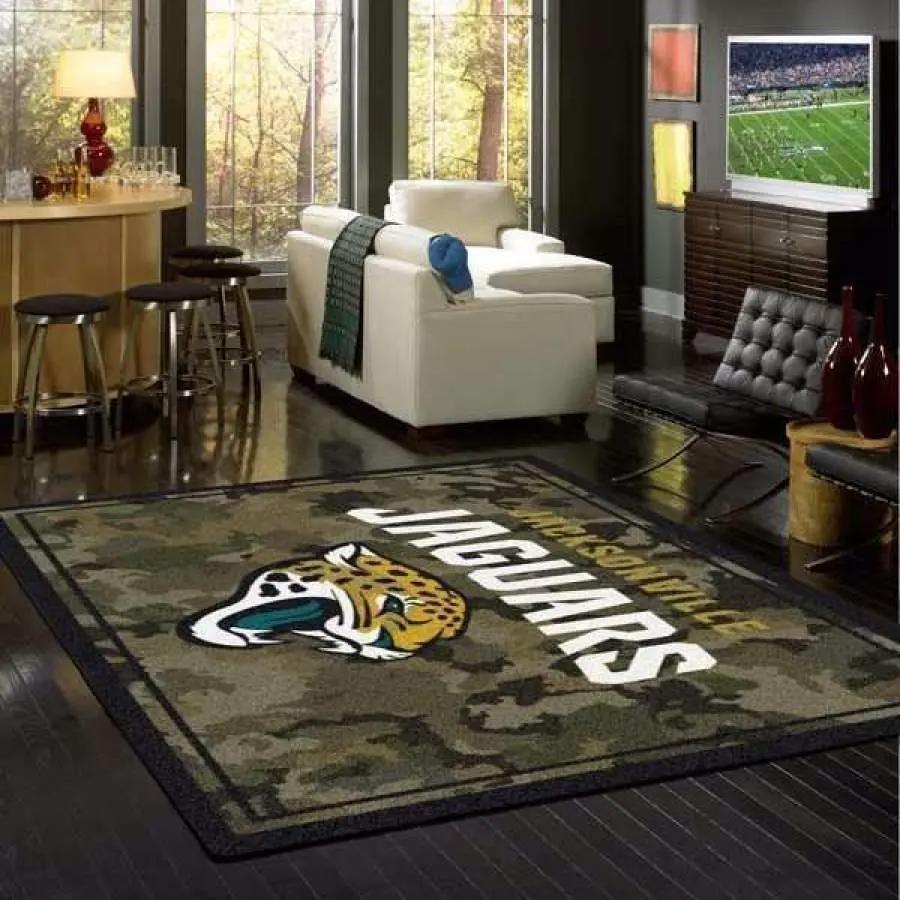 Jacksonville jaguars nfl  rectangle area rug living room rug home decor Rectangle Rug