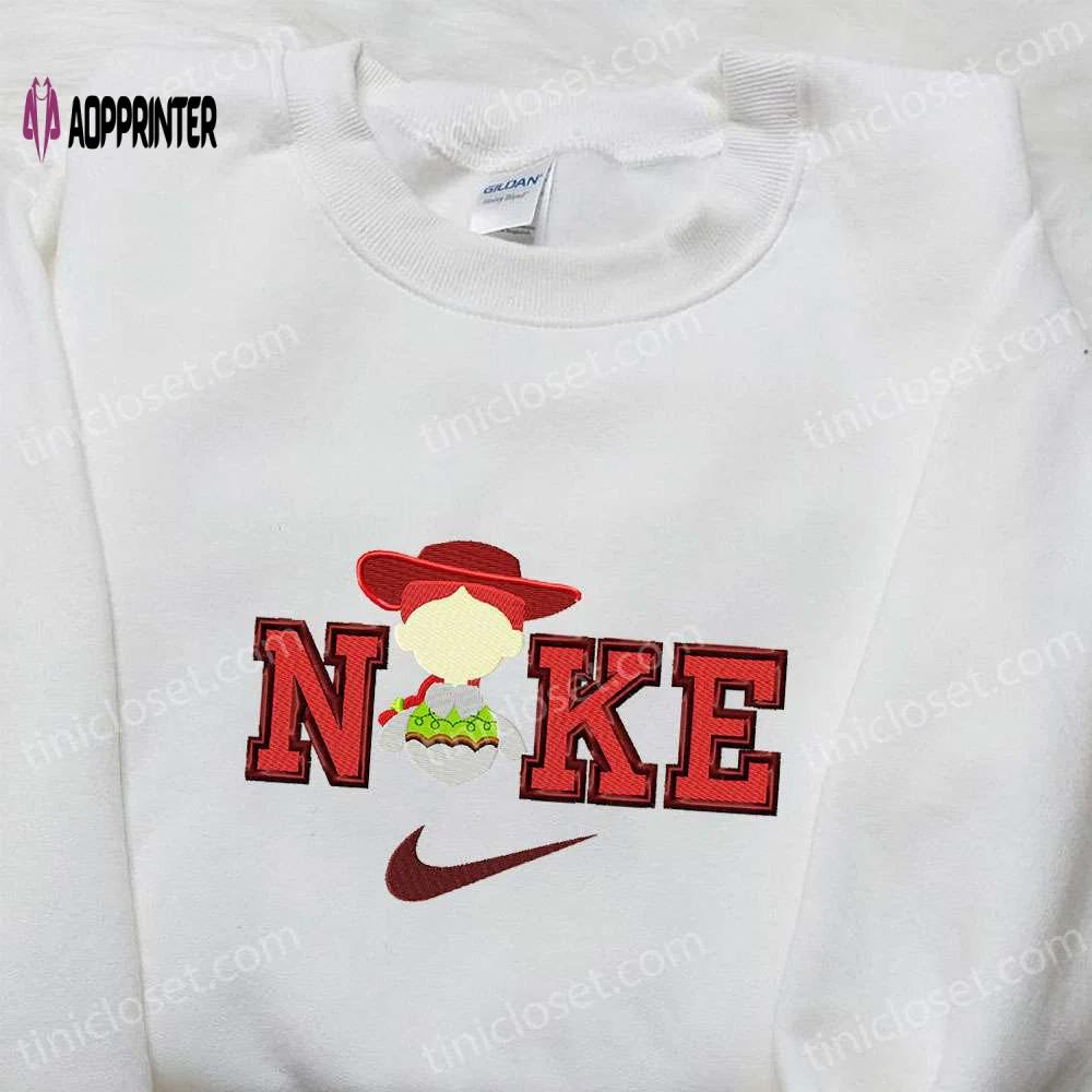 Jessi x nike cartoon embroidered tshirt – toy story inspired nike shirt Embroidered Shirt
