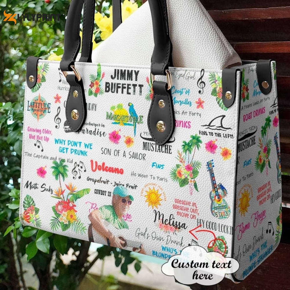 Jimmy buffett 1 leather handbag gift for women 665 Women Leather Hand Bag