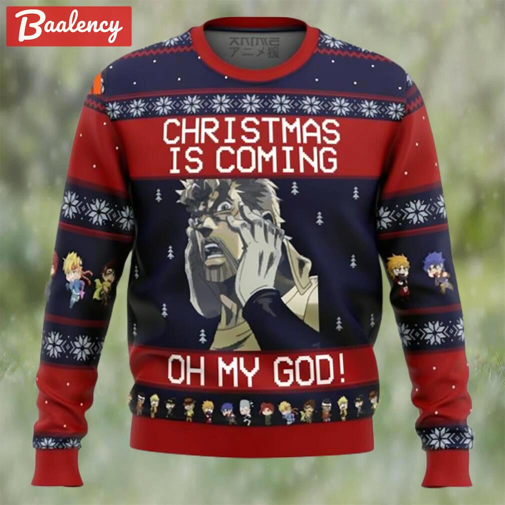 Jojo?s bizarre adventure joseph joestar oh my god ugly christmas sweater Christmas Ugly Sweater