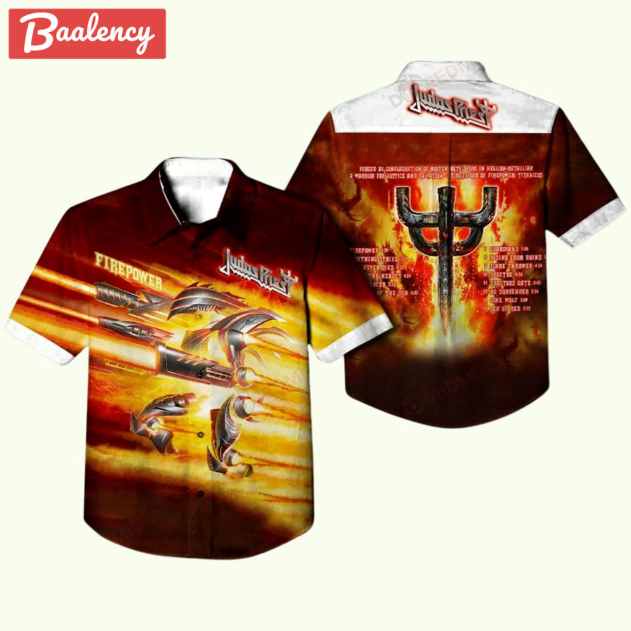 Judas priest firepower hawaiian shirt Hawaii Shirt Shorts & Flip Flops