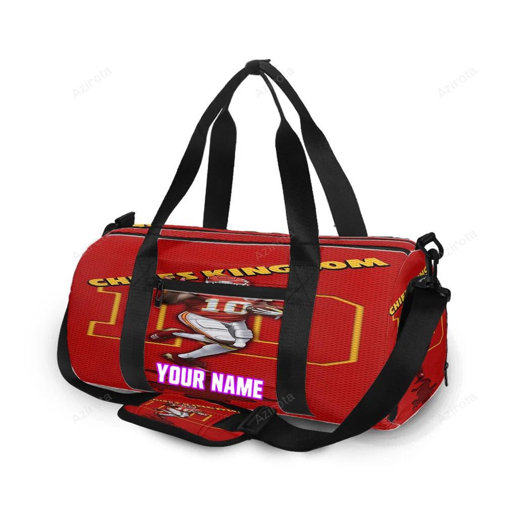 Kansas city chiefs tyreek hill 10 v3 personalized name travel bag gym bag 2140 Travel Bag