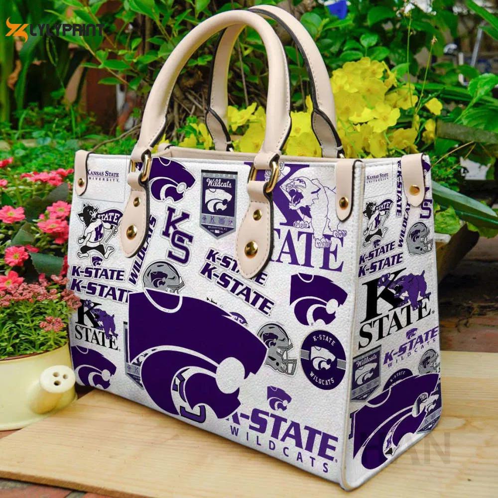 Kansas state wildcats 2 leather handbag gift for women 520 Women Leather Hand Bag