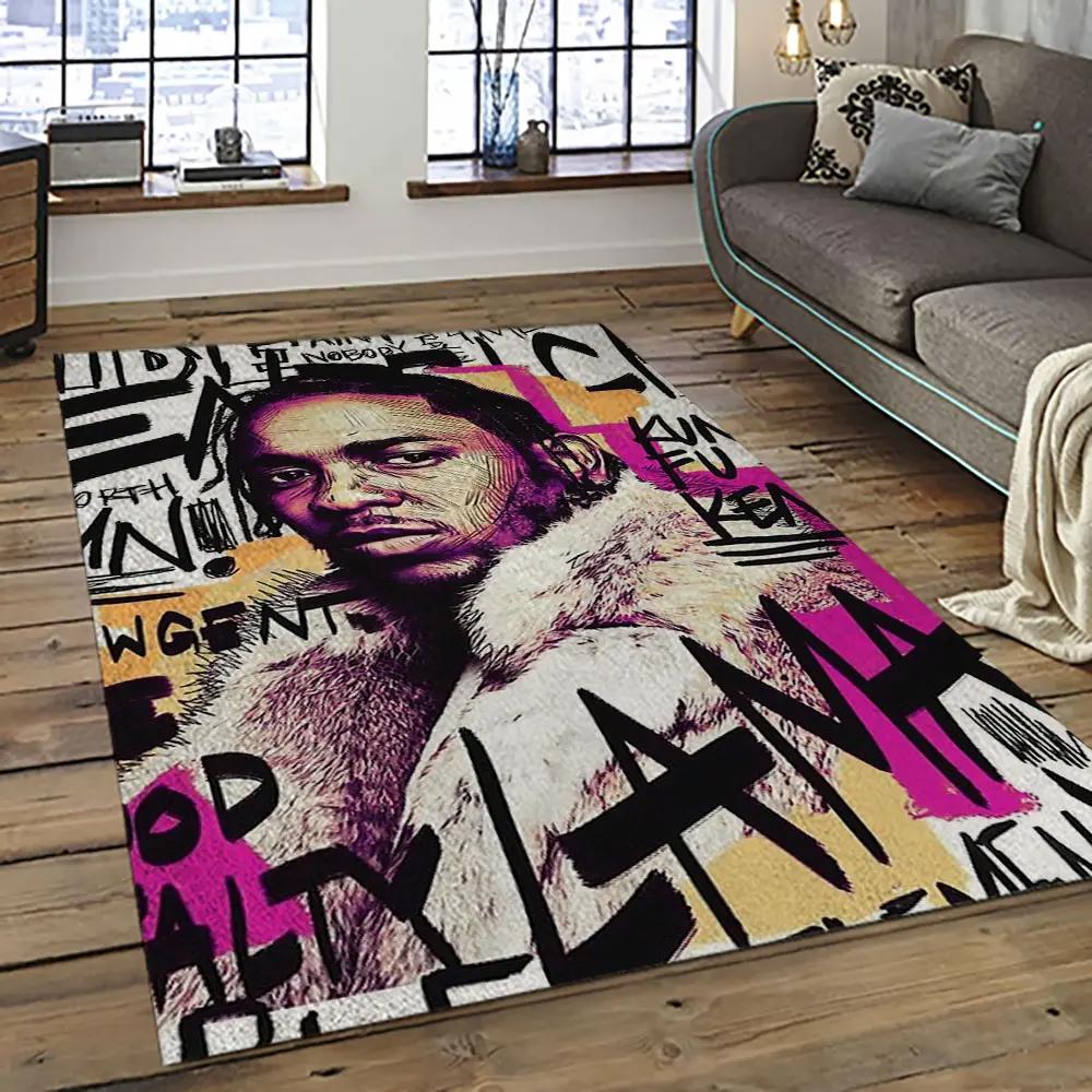 Kendrick lamar rapper hiphop music retangle carpet area rug home decor best gift for fan and friends kl15 Rectangle Rug