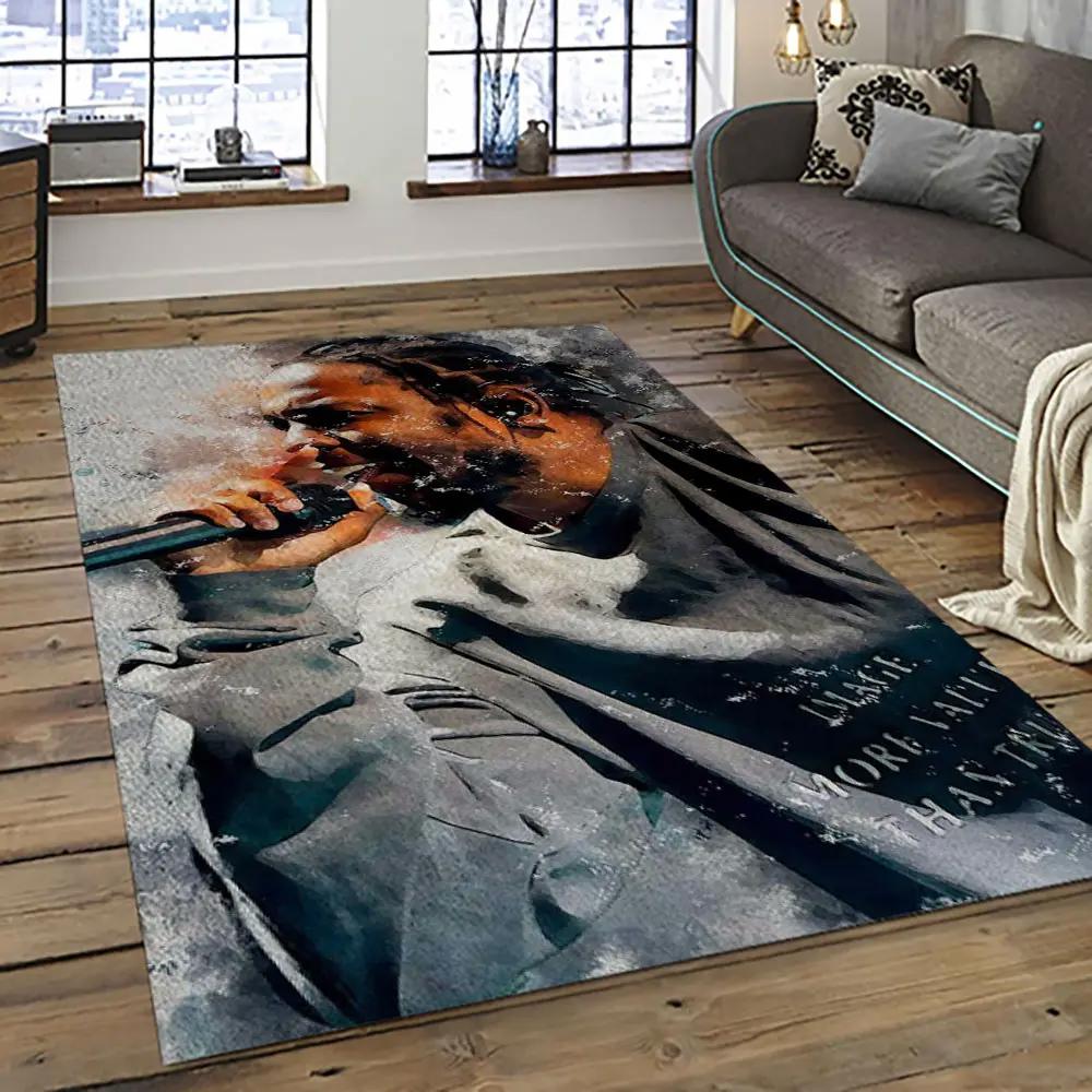 Kendrick lamar rapper hiphop music retangle carpet area rug home decor best gift for fan and friends kl5 Rectangle Rug